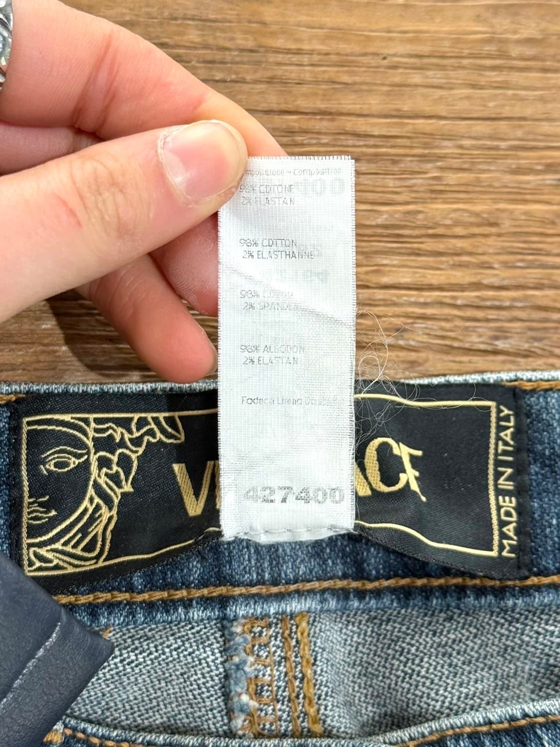 지아니 베르사체 중청 로우라이즈 부츠컷 데님 팬츠 상품이미지9