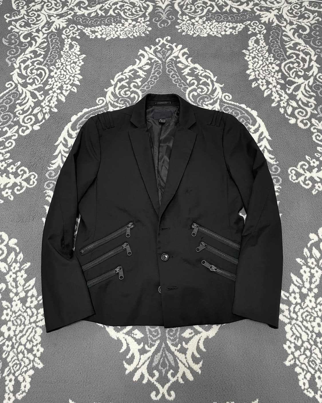 H&M Black Multi-Zip Blazer 상품이미지1