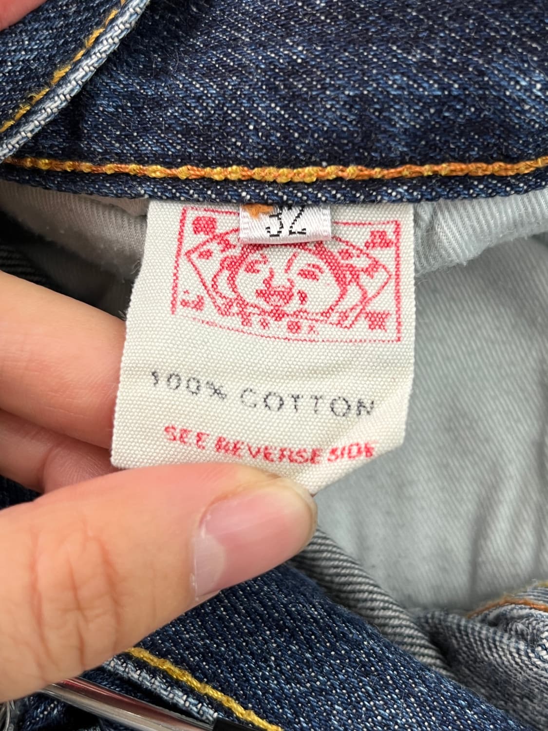 EVISU 백 프린팅 포인트 데님 팬츠 상품이미지10