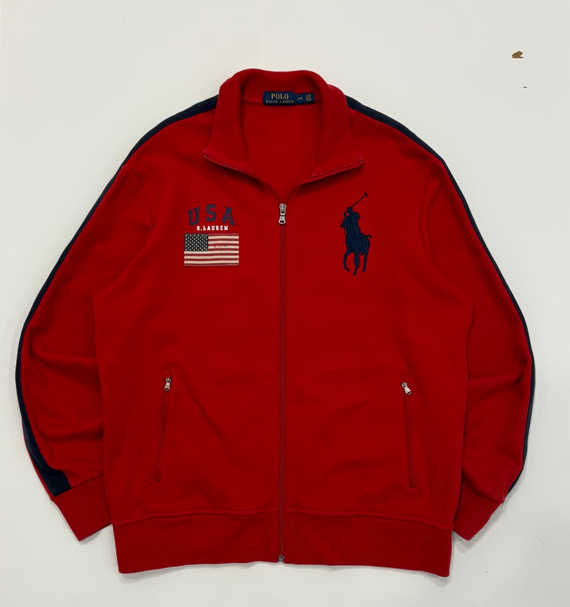 Polo 폴로랄프로렌 신형 레드 USA 집업 상품이미지1