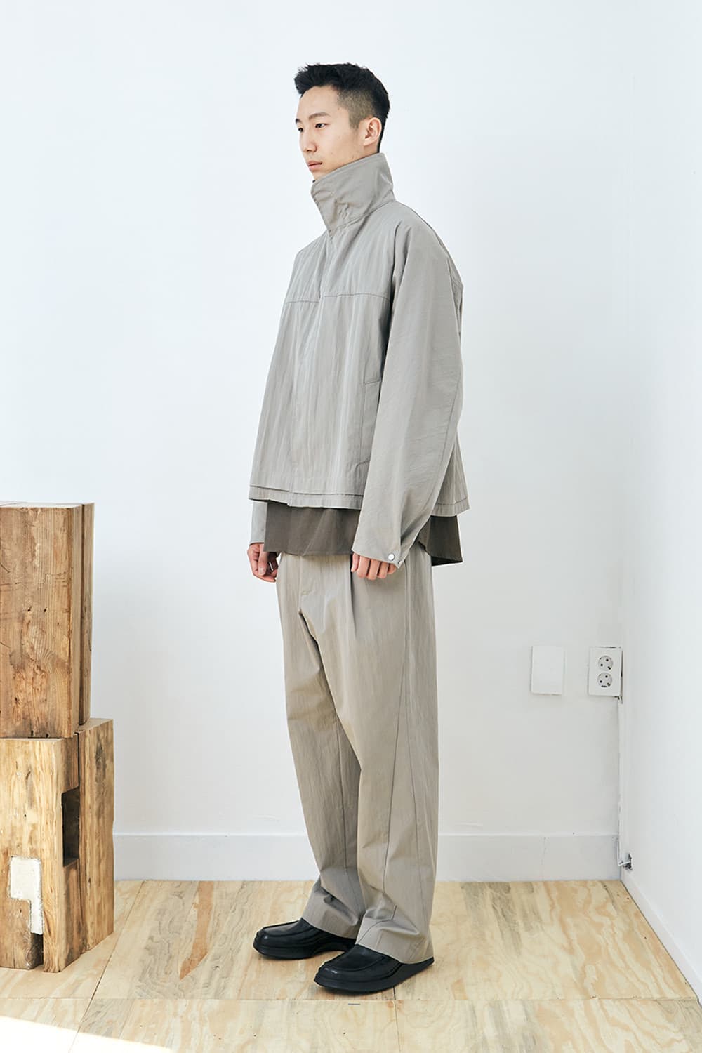 [3]해칭룸 트라이잉글 와이드 팬츠 상품이미지1