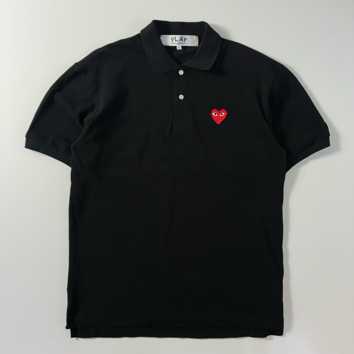 Comme des garsons  꼼데가르송 하트와펜 블랙 카라 반팔티 상품이미지1