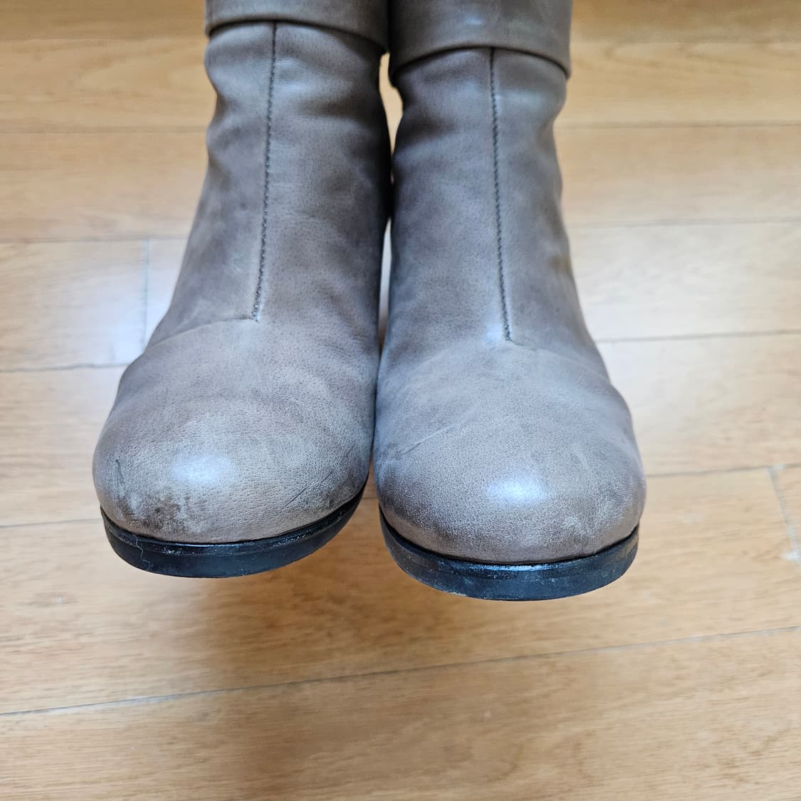 시스템 앵클 가죽 부츠 240mm 굽 9cm   상품이미지7