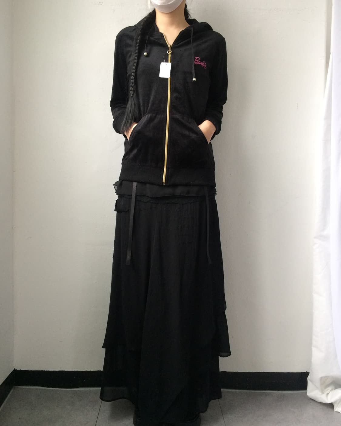 Velvet hood zip up 상품이미지5