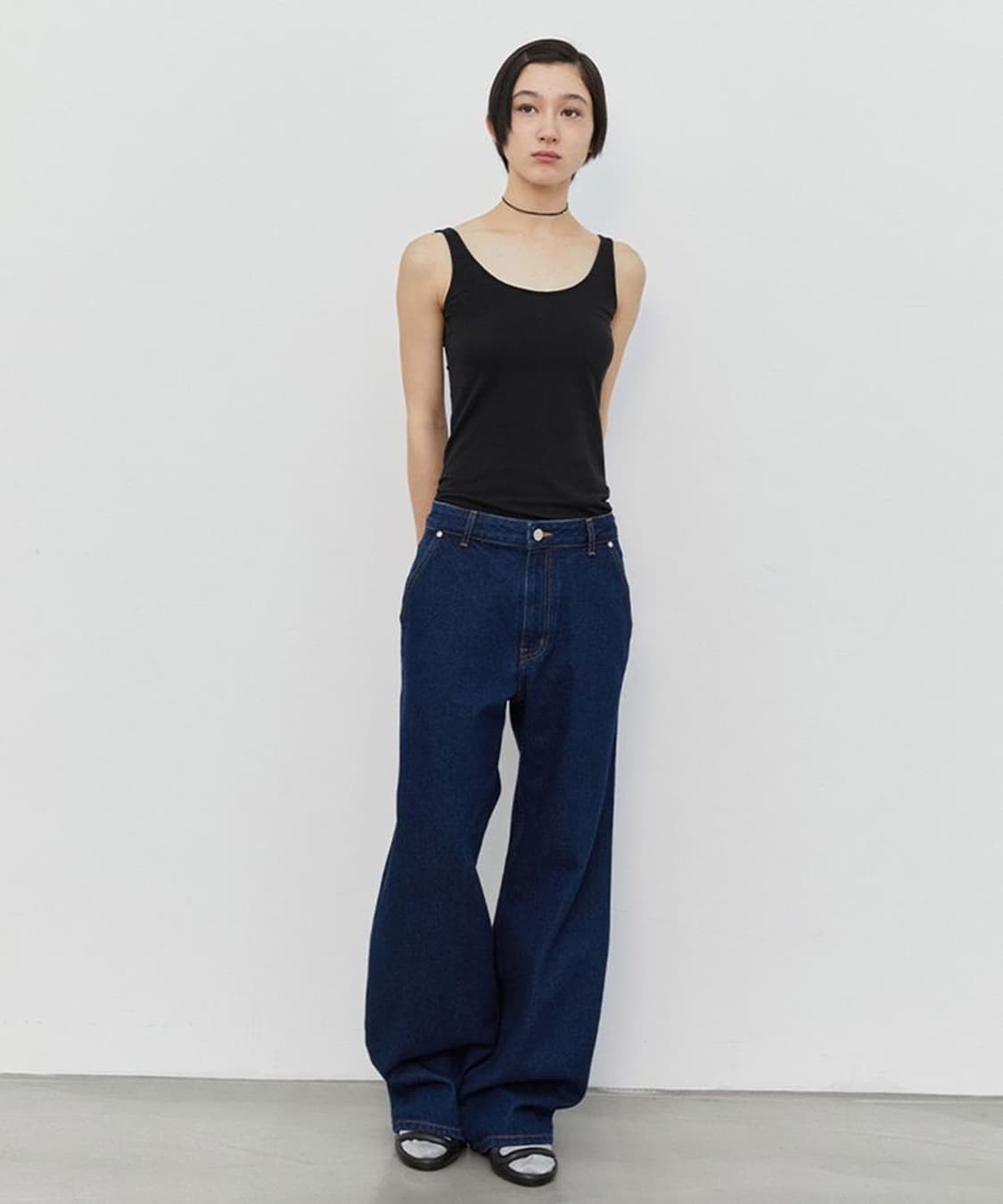 버뮬라 데님 팬츠 CURVED DENIM PANTS (INDIGO BLU 상품이미지1