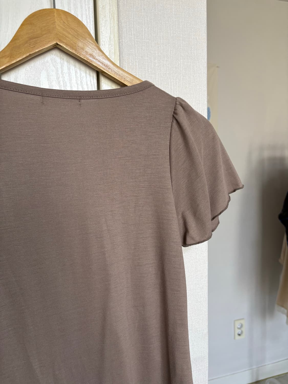 브라운 핀턱 레이어드 블라우스 상품이미지6