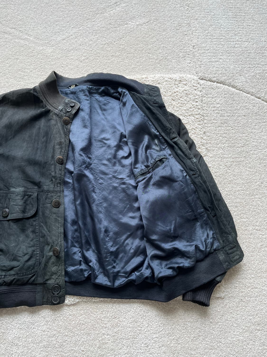 유로피언 스웨이드 플라이트 블루종 (105-110) 상품이미지6