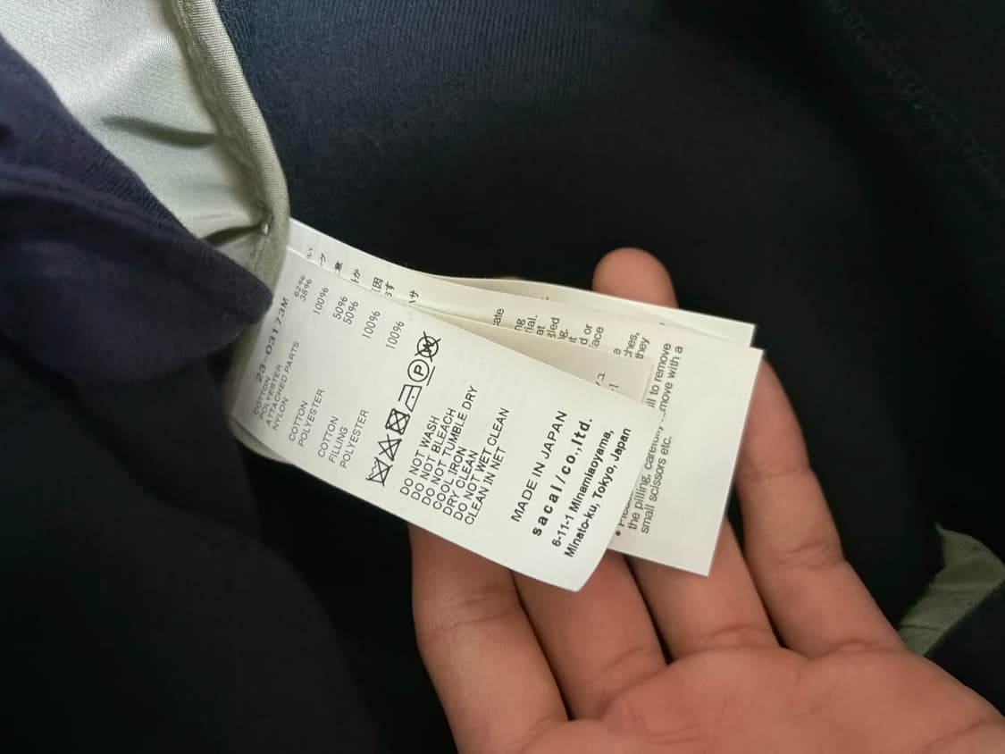 사카이 스폰지 스웨트 후드 네이비 상품이미지6