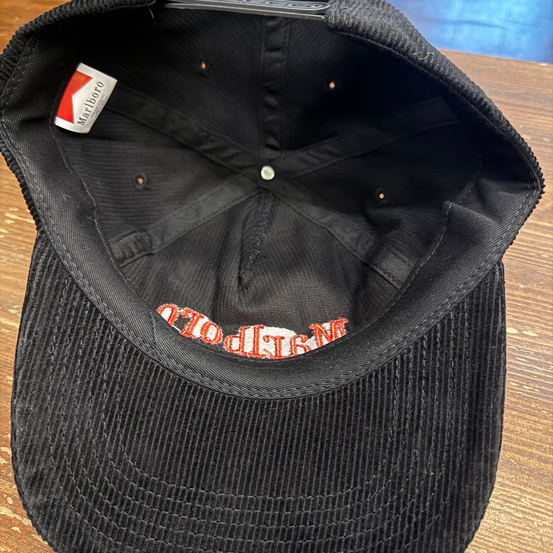 말보루 코듀로이 블랙/레드 캡 상품이미지3