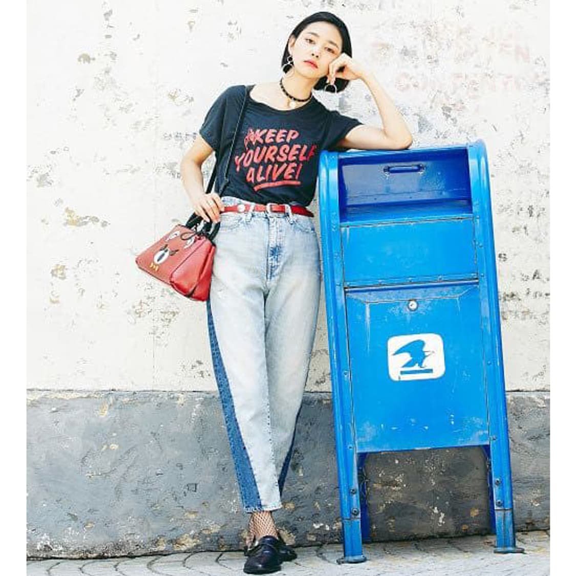 히스테릭 글래머 KEEP YOURSELF ALIVE 반팔티 상품이미지3