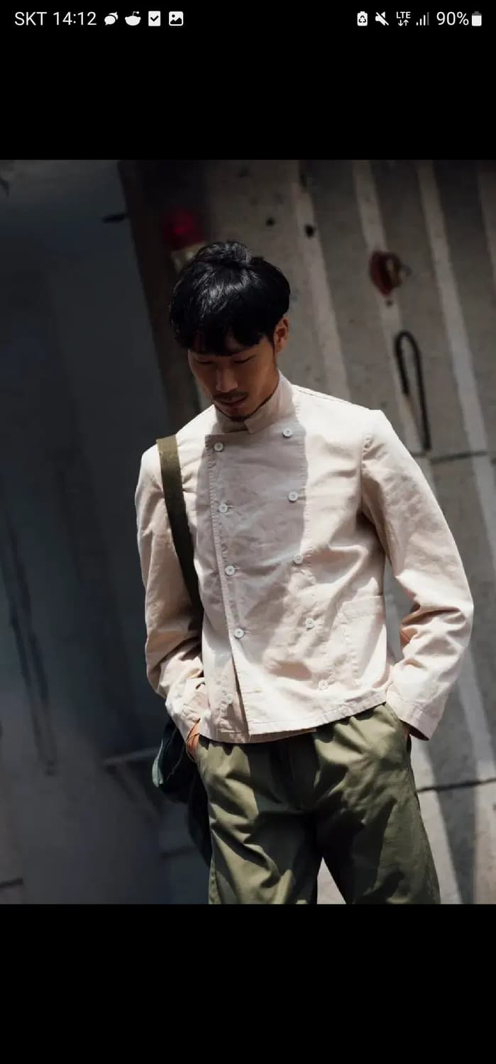 [착샷] 90년대 빈티지 스웨덴군 몰스킨 더블브레스티드 셰프자켓 쿡자켓 상품이미지9