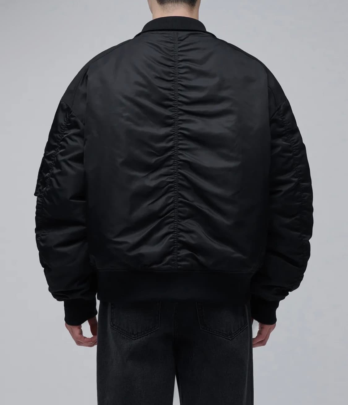 [2XL] 무신사스탠다드 오버사이즈 하이넥 MA-1 봄버 자켓 블랙 상품이미지7