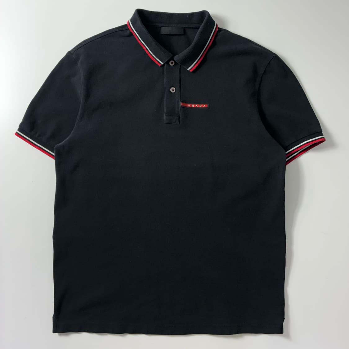 Prada  프라다 PK 코튼 블랙 폴로 반팔 티셔츠 상품이미지1