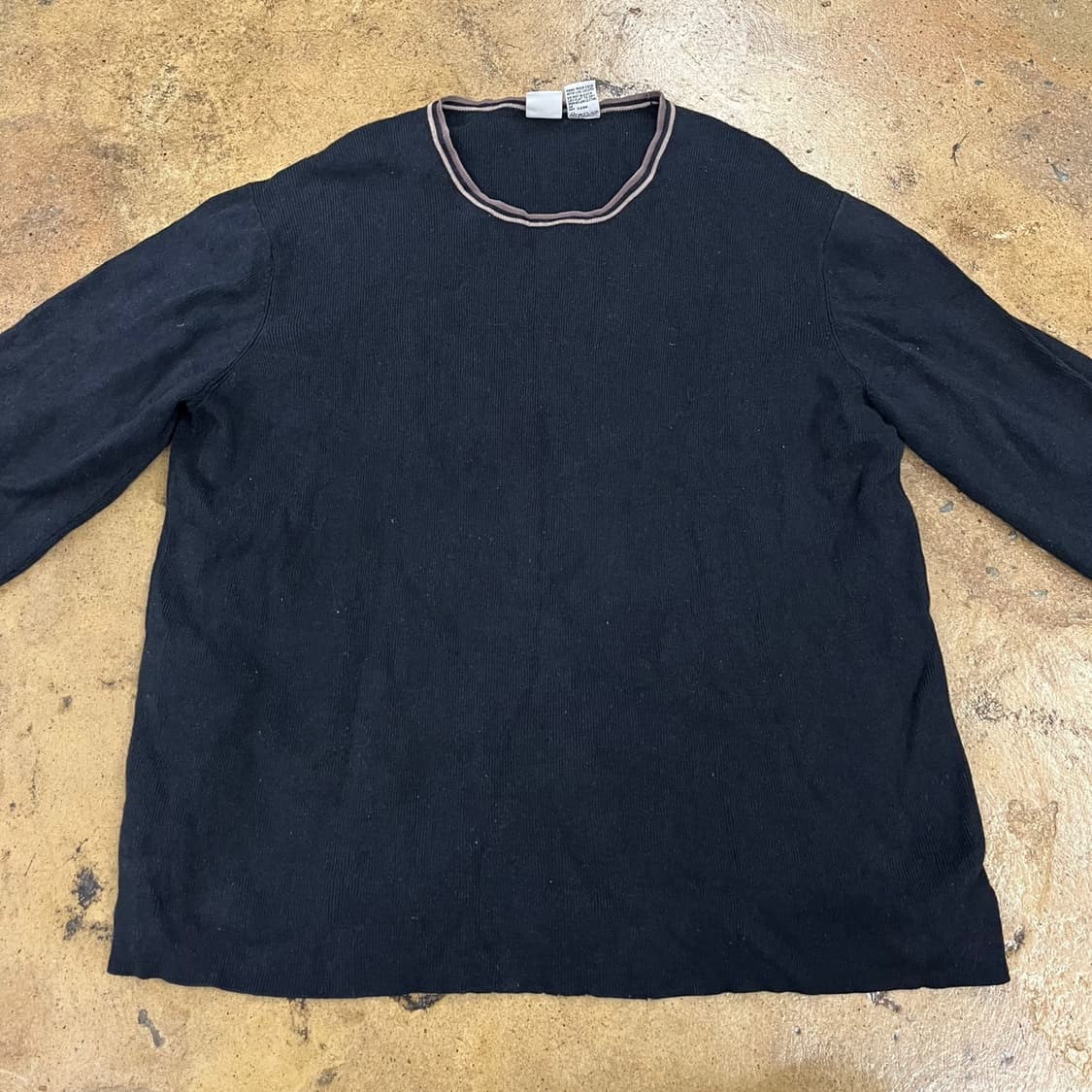 [정품/XL] 아르마니 익스체인지 라운드넥 긴팔 티셔츠 블랙 b14 상품이미지3