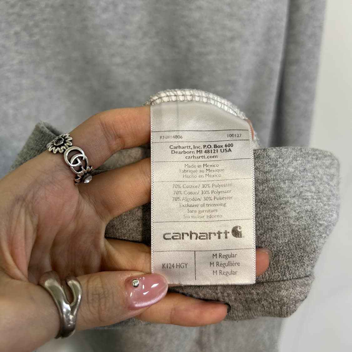 칼하트 남성 기모 맨투맨 M 상품이미지4