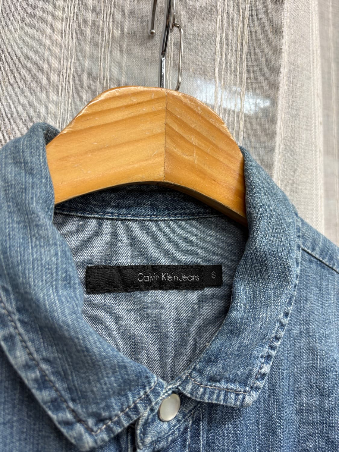 Ck 캘빈클라인 웨스턴 중청 데님 청셔츠 Calvin Klein Deni 상품이미지4