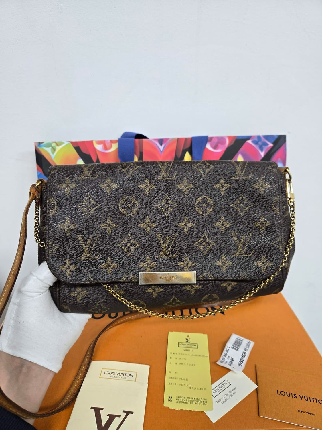 [보증서 정품] 루이비통 페이보릿mm 크로스백 상품이미지6