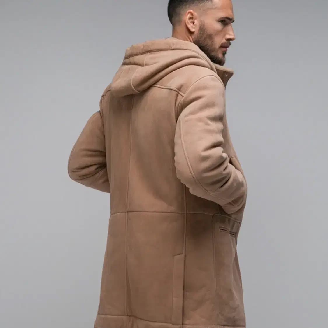 (A+/M) / 브루넬로 쿠치넬리 시어링 램스킨 브라운 코트 상품이미지10