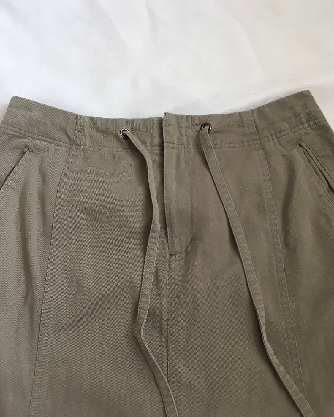 khaki cotton midi skirt 상품이미지2