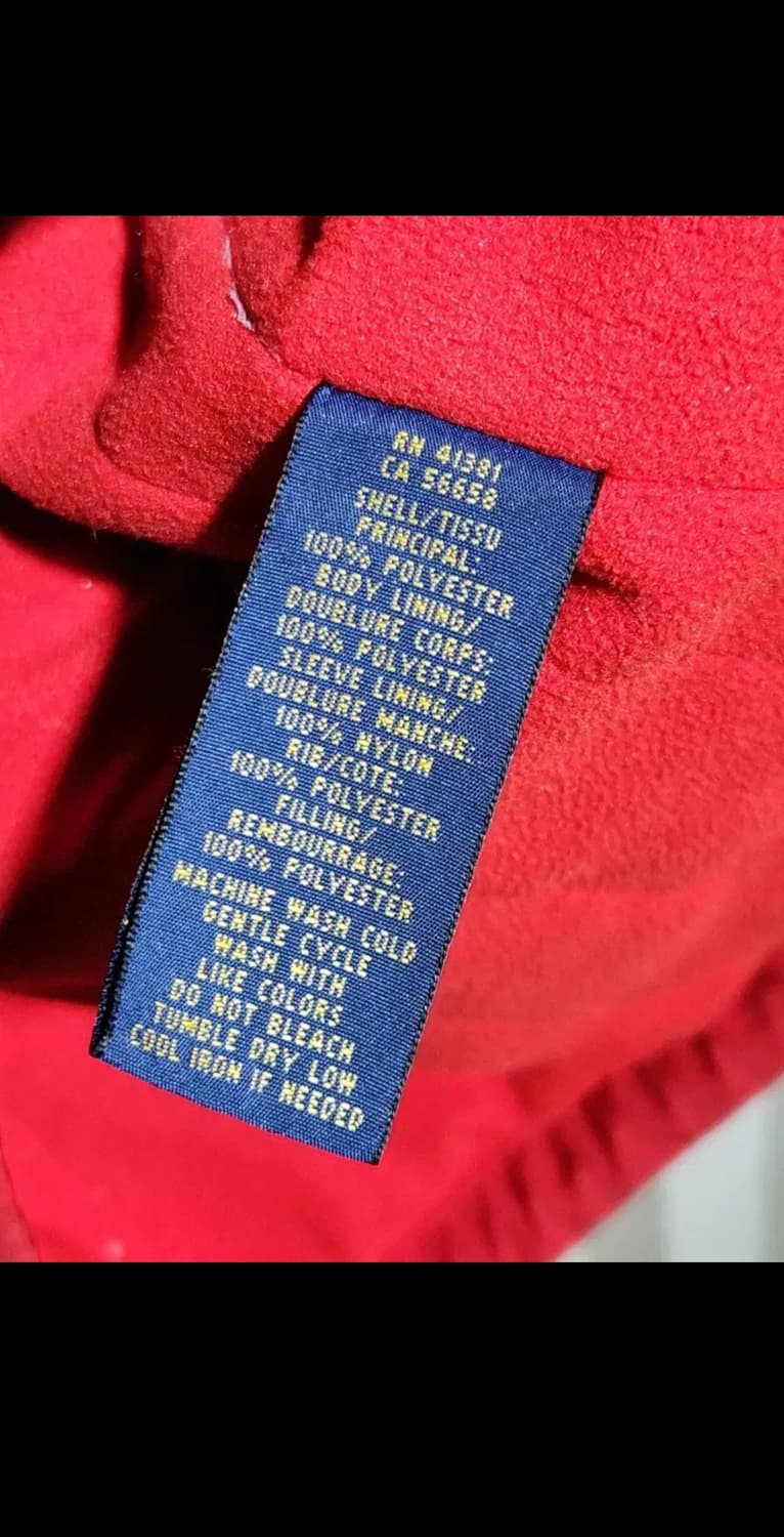 (L) 랄프로렌 폴로 점퍼 빨강 안감기모 자켓 캐주얼  상품이미지5