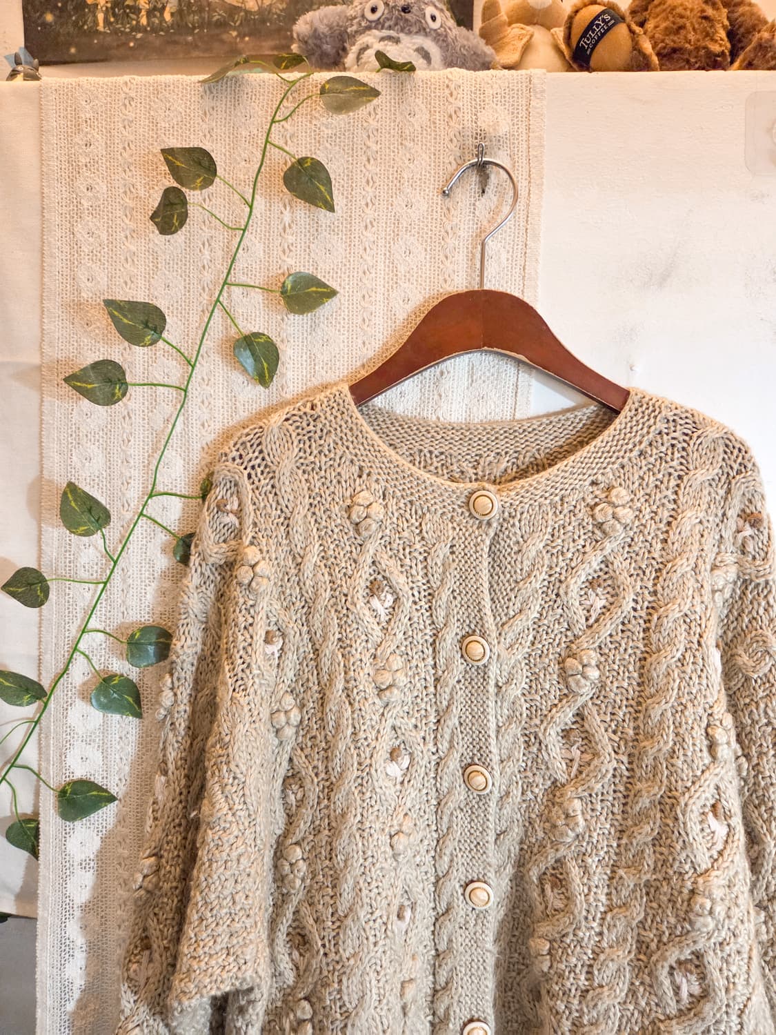 꽃자수 폼폼이 가디건 상품이미지2