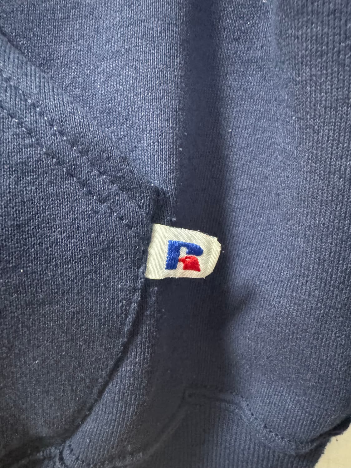 러셀 90s 후드집업 네이비 made in USA 상품이미지4