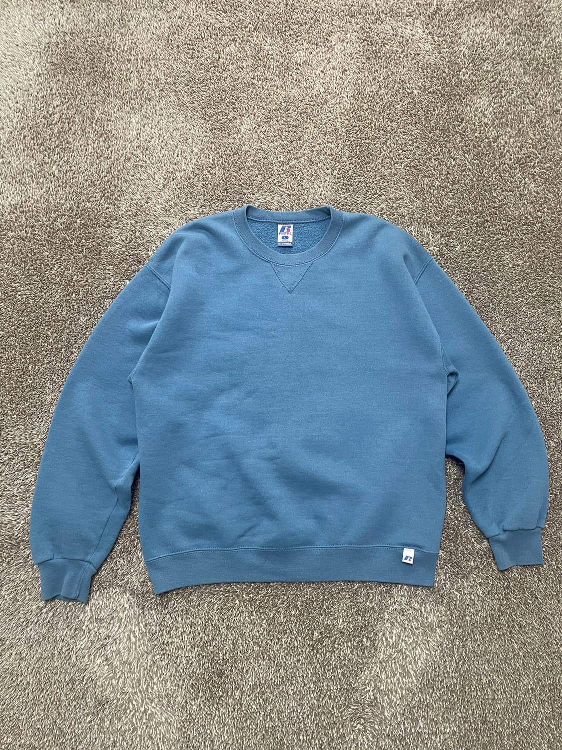 00s russell athletic sweat 러셀스웻 페르시안블루 상품이미지1