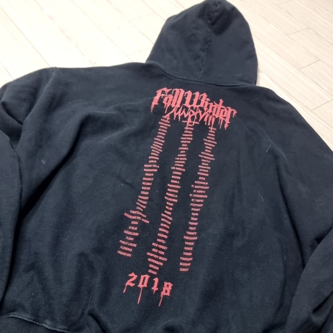 베트멍 블랙 시티로고 메탈 로고 후드티(free) 상품이미지4