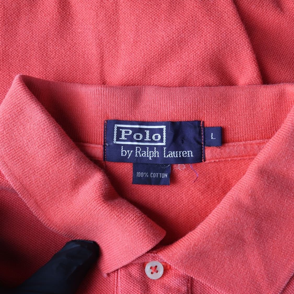 폴로 랄프로렌 레드 피케 반팔 카라티 L 상품이미지5