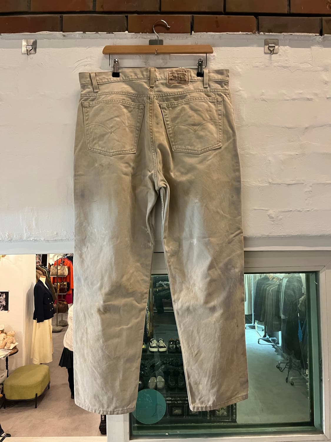 Levis 540 USA 베이지 스트레이트 릴랙스드 진 38x30 상품이미지6