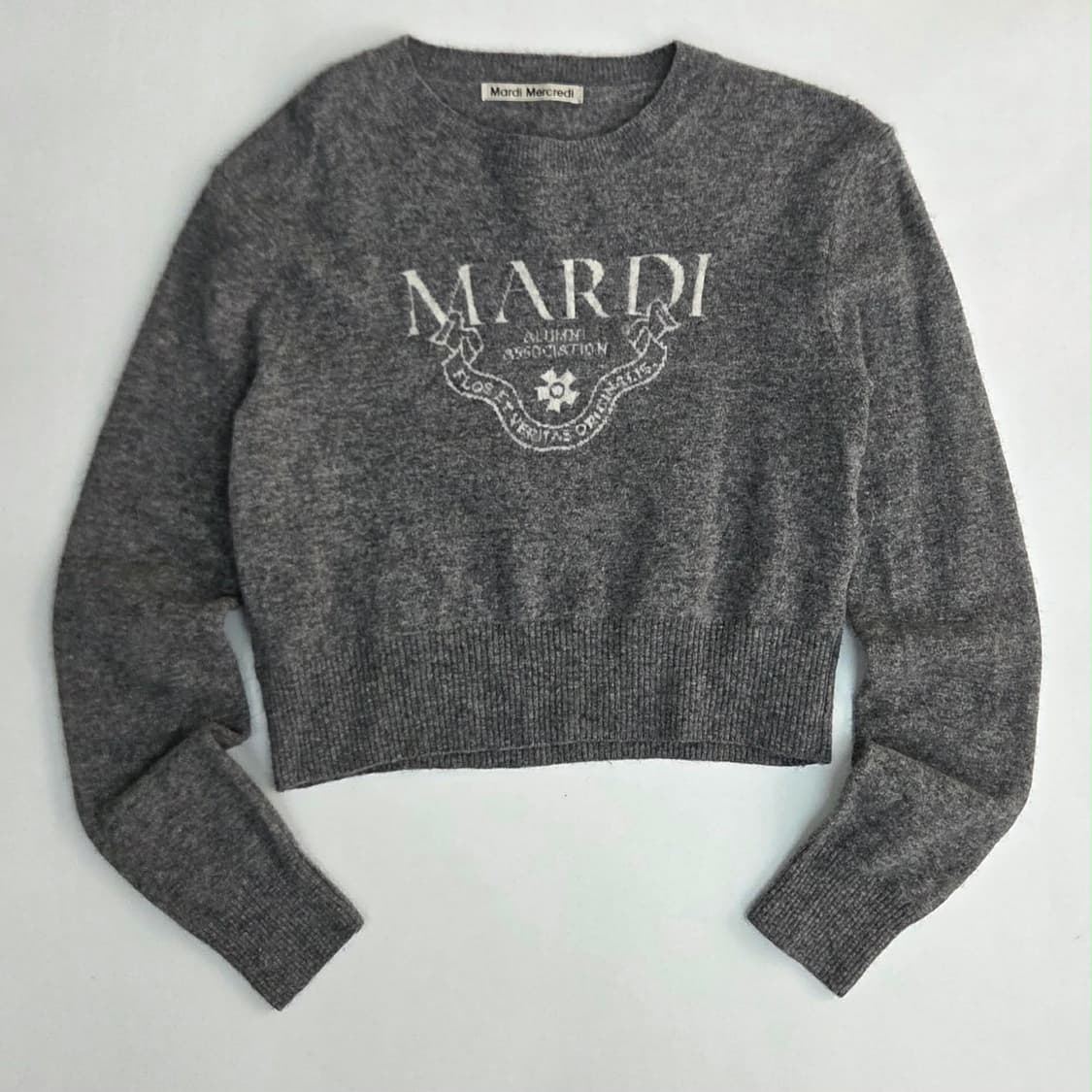 Mardi 마르디 메르크디 울 크롭 걸즈 크루넥 니트(OS) 상품이미지4