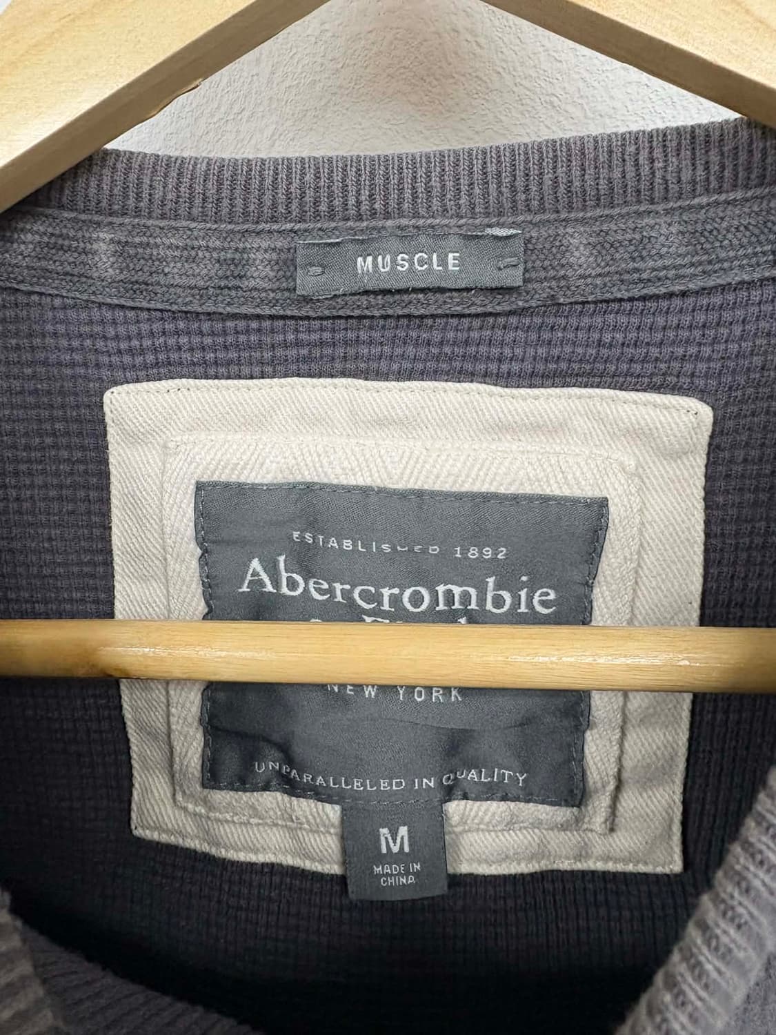 [M] 아베크롬비 y2k 워싱 와플 니트 상품이미지3