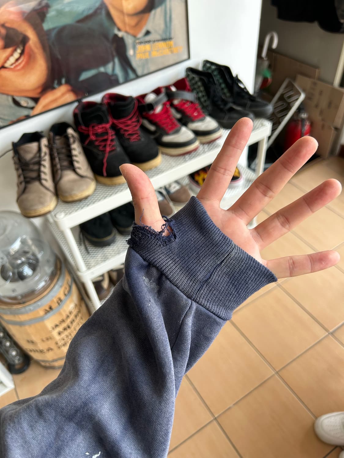 90‘s 러셀 썬페이드 후드집업 네이비 XL 상품이미지10