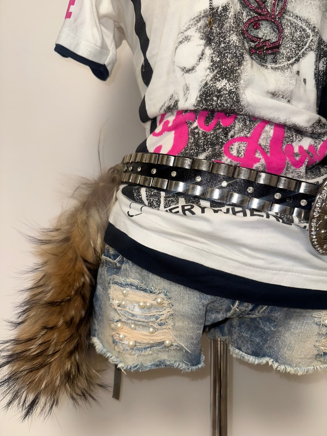 Dig deep 갸루 걸스 프린팅 탑 상품이미지8