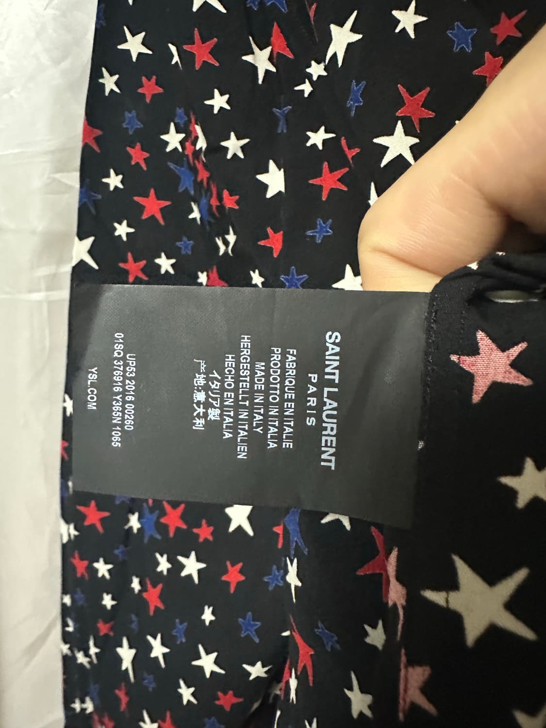 생로랑 스타 실크 셔츠 상품이미지4