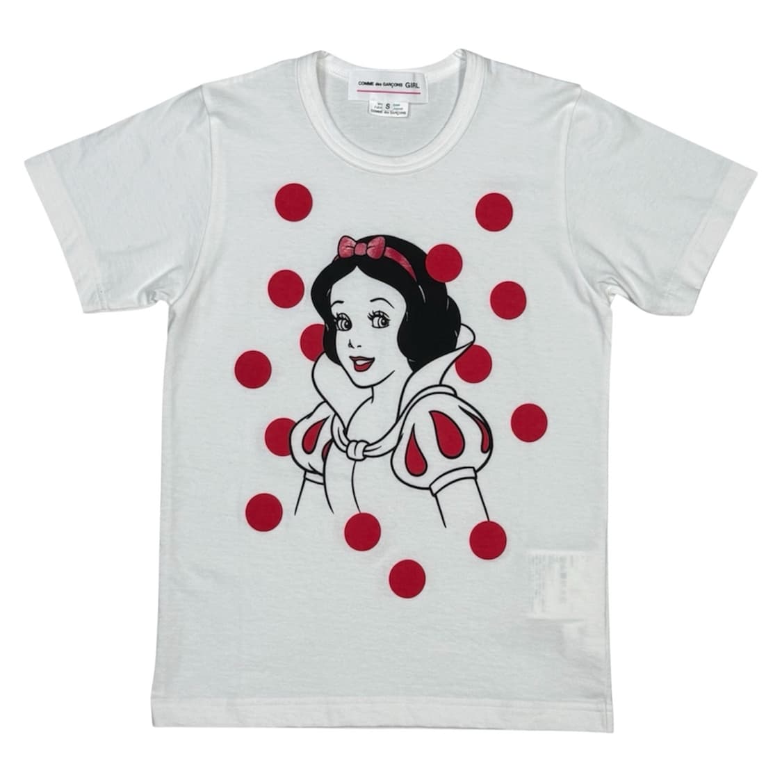 2018 꼼데가르송 x 디즈니 백설공주 폴카닷 반팔 티셔츠 상품이미지1