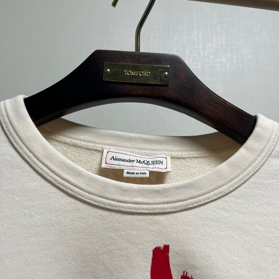 정품 L) 알렉산더 맥퀸 하트 오버핏 맨투맨  상품이미지5