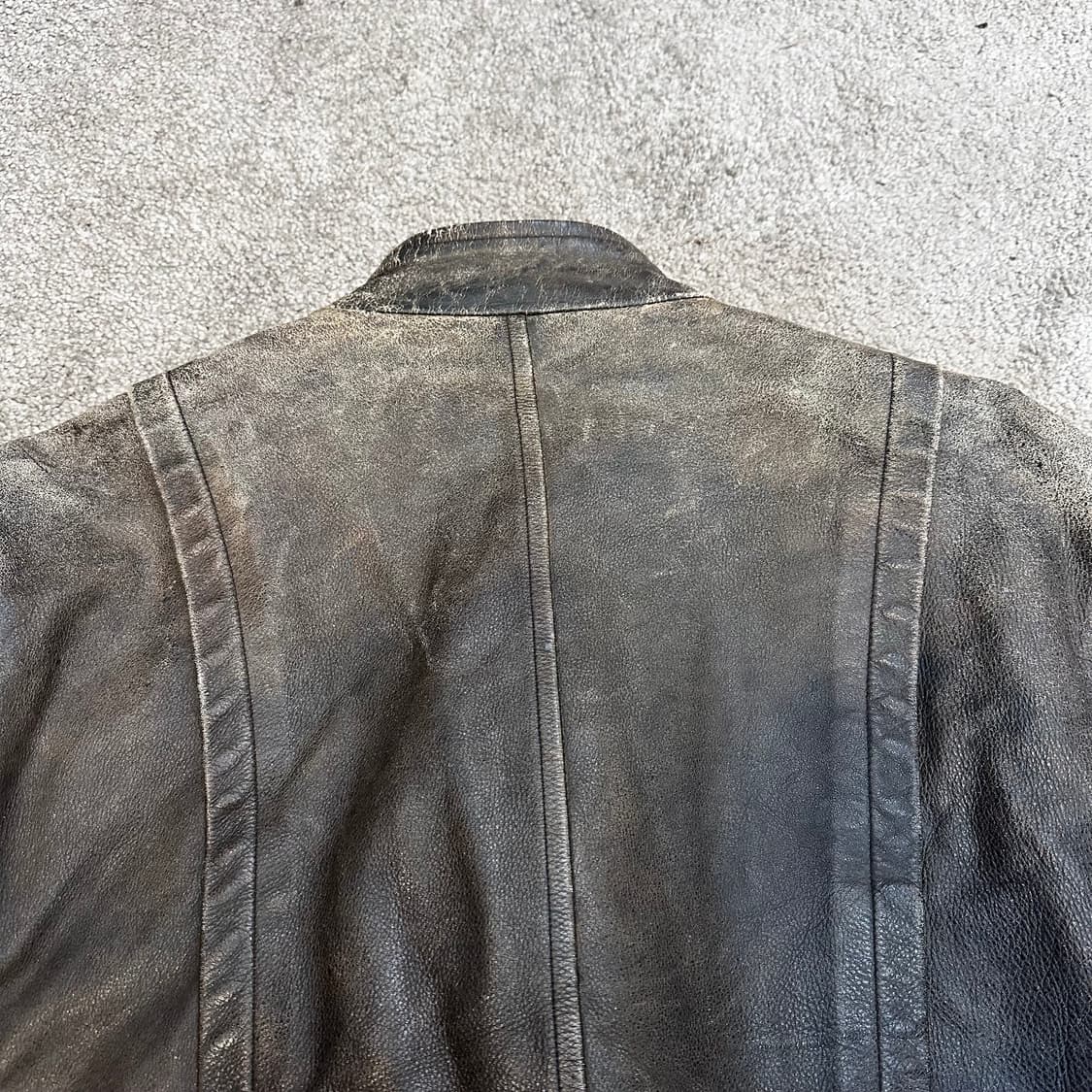 인터메조 브라운 소가죽 봄버 자켓M-L 상품이미지9