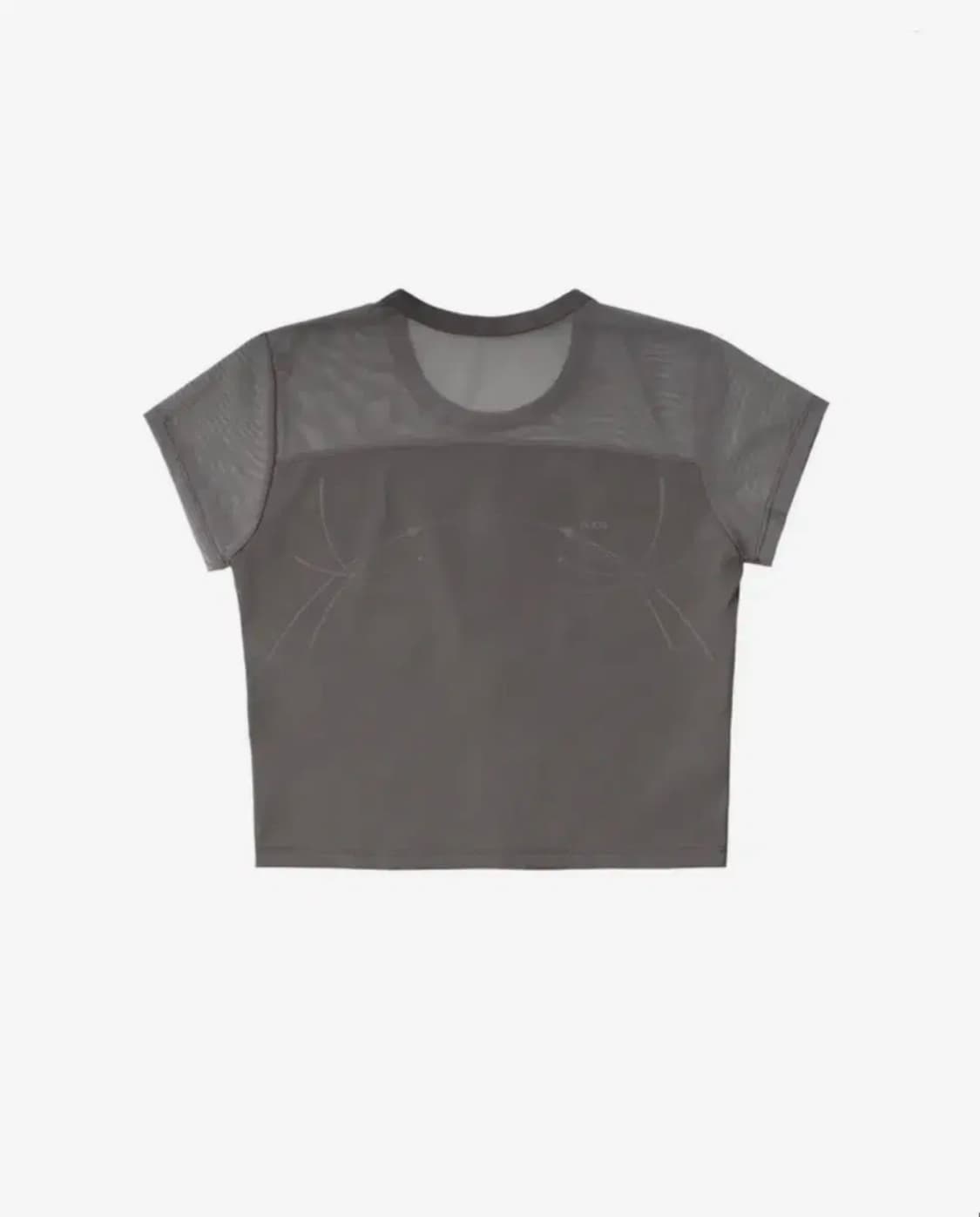 Ojos Half Sheer Jersey T / Charcoal 상품이미지2