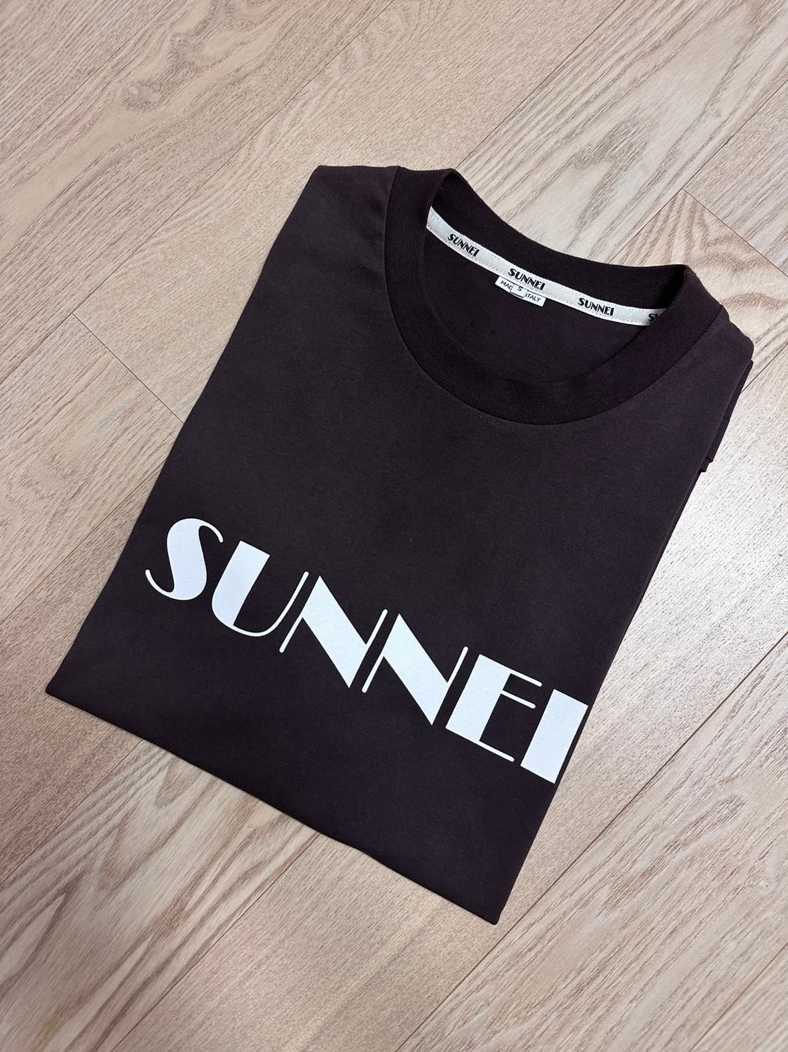 써네이 sunnei 로고 반팔 티셔츠 브라운  S 사이즈 상품이미지6