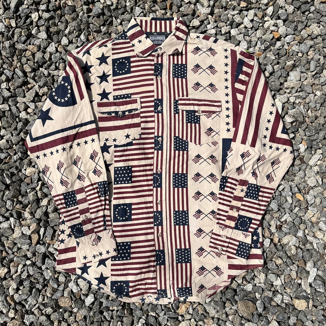 Roughrider 빈티지 성조기 셔츠 (실측확인) 상품이미지1