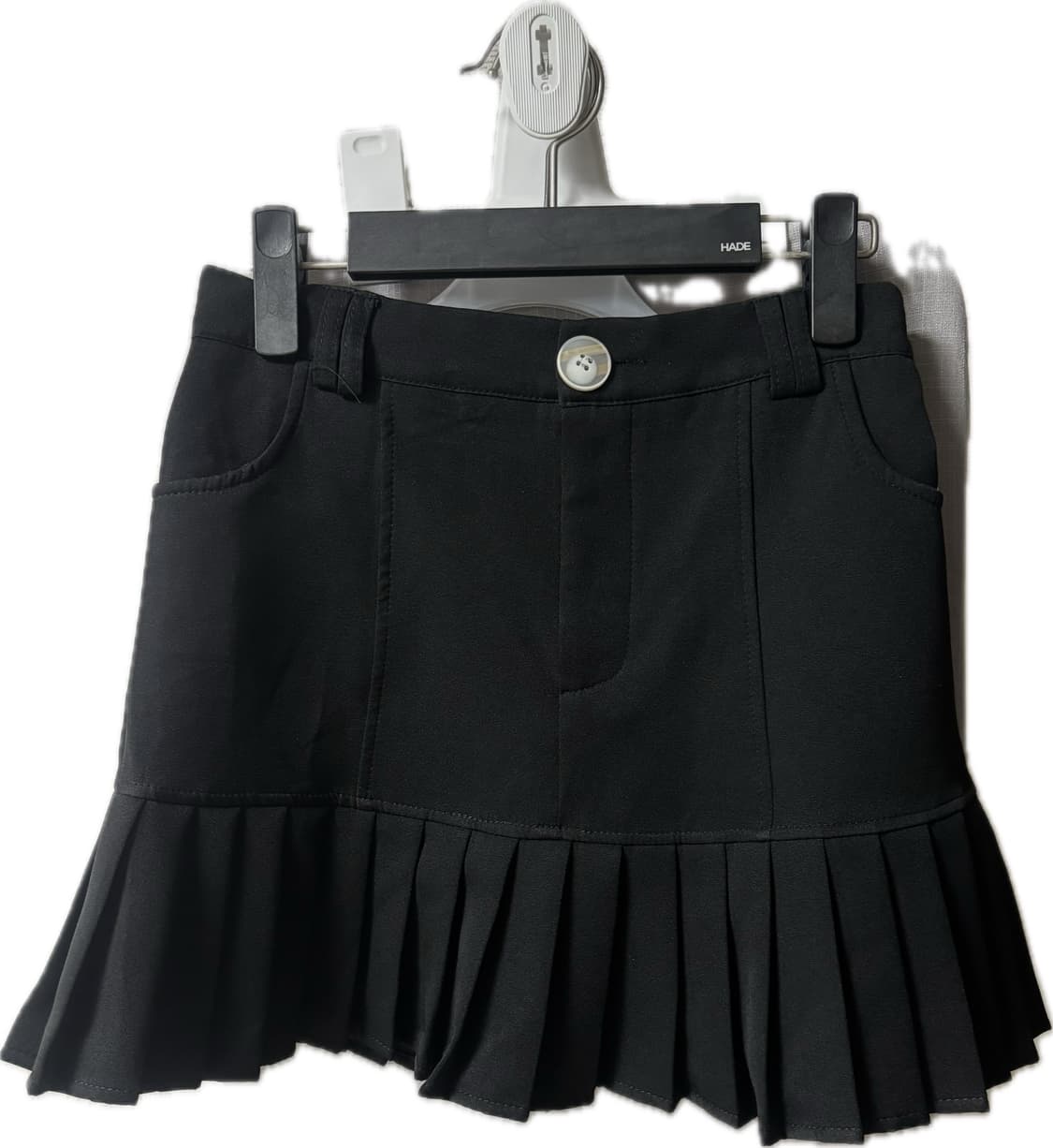 필파랑 블랙 플리츠 미니스커트 상품이미지1