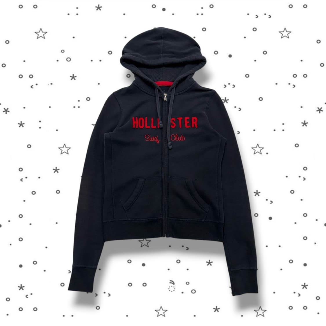 S Hollister 홀리스터 레드 로고 후드집업 상품이미지1