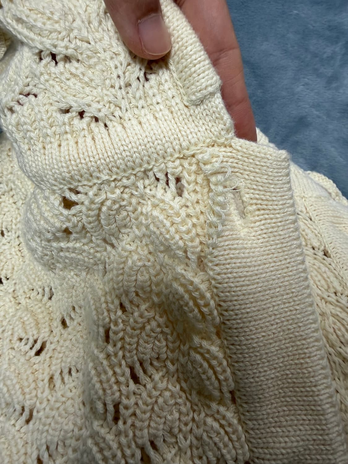 WAVE KNIT CARDIGAN IVORY 상품이미지4