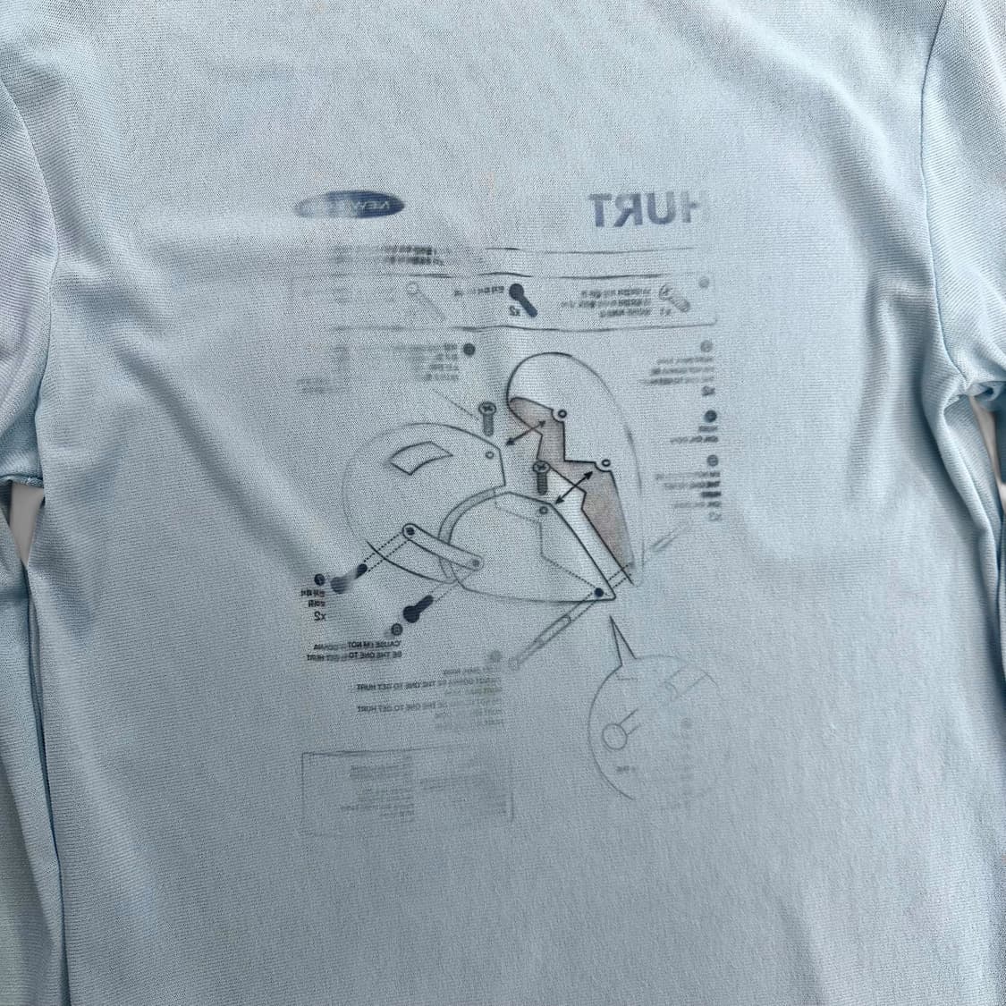 Blue Printing See Through Top 상품이미지6