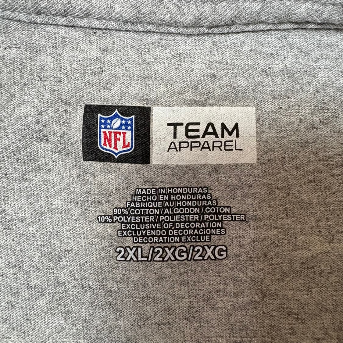 NFL 그레이 프린팅 반팔 티셔츠 2XL 상품이미지4