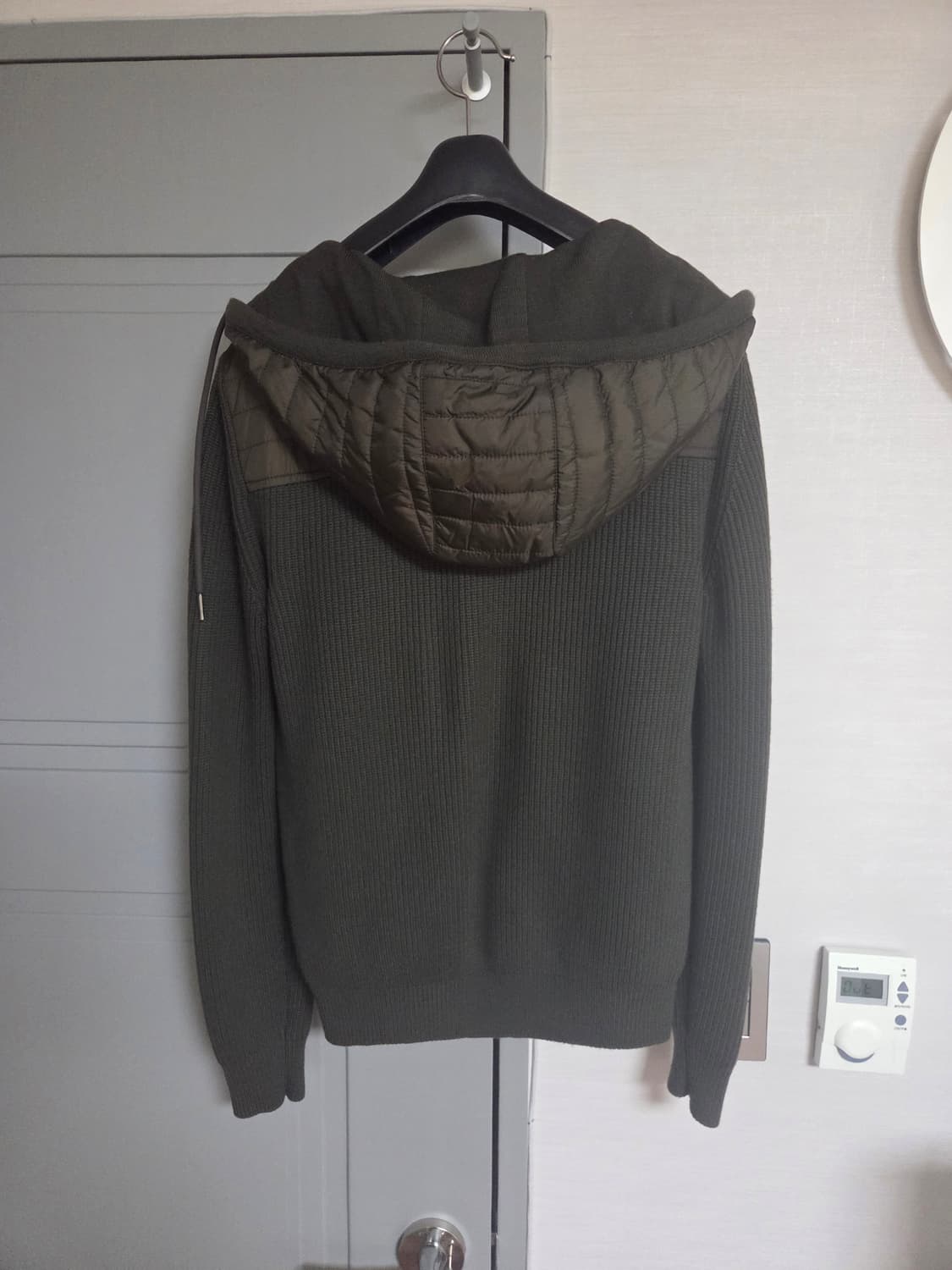 몽클레어 후드 니트 가디건 올리브 상품이미지7