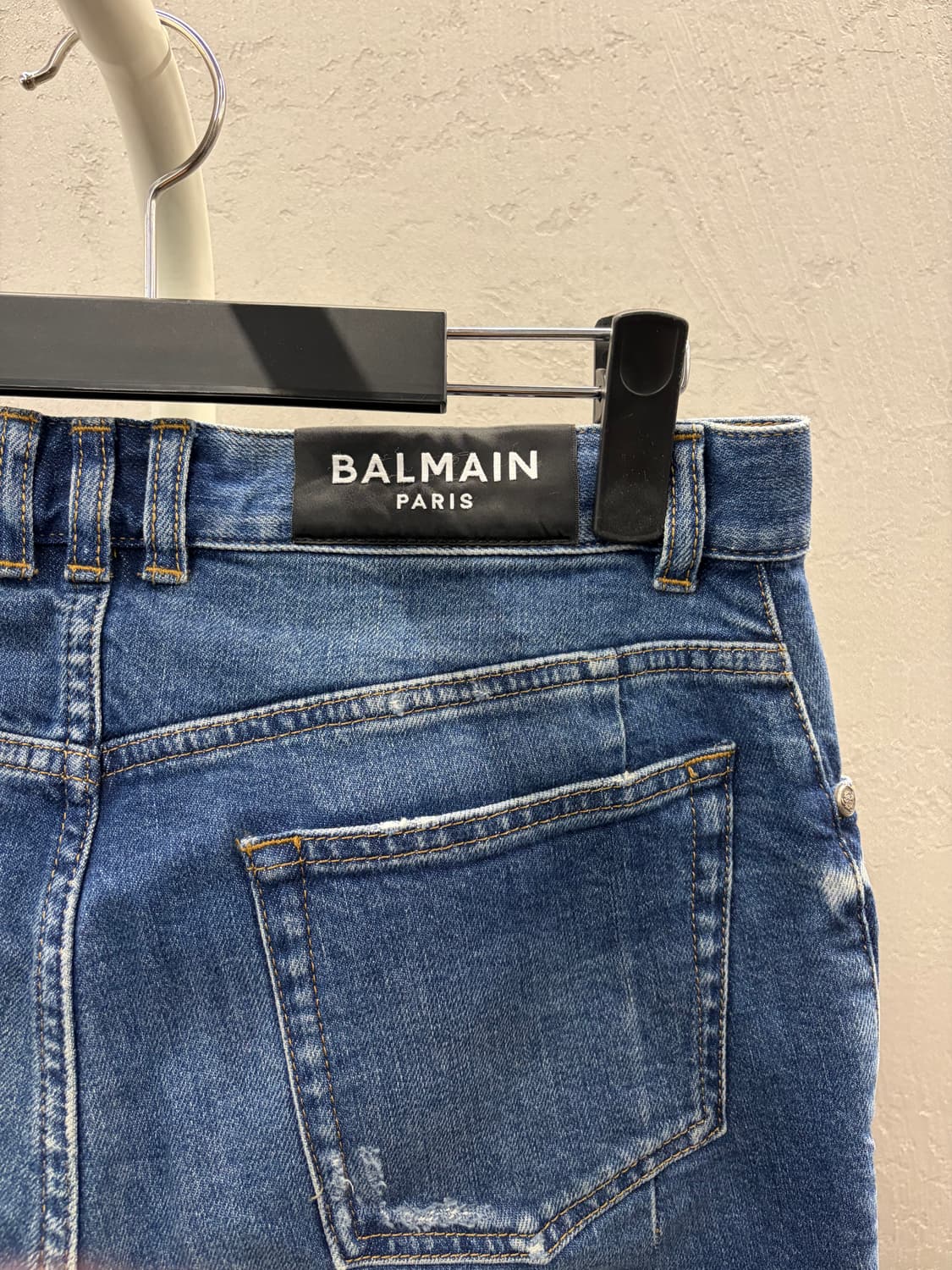 발망 블루 워싱 바이커 데님 청바지 28인치 상품이미지7