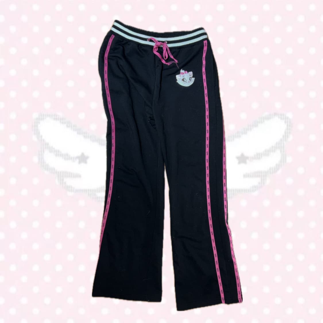 디즈니 정품 마리 고양이 블랙&핑크 후집+바지 트레이닝복 세트 상품이미지3