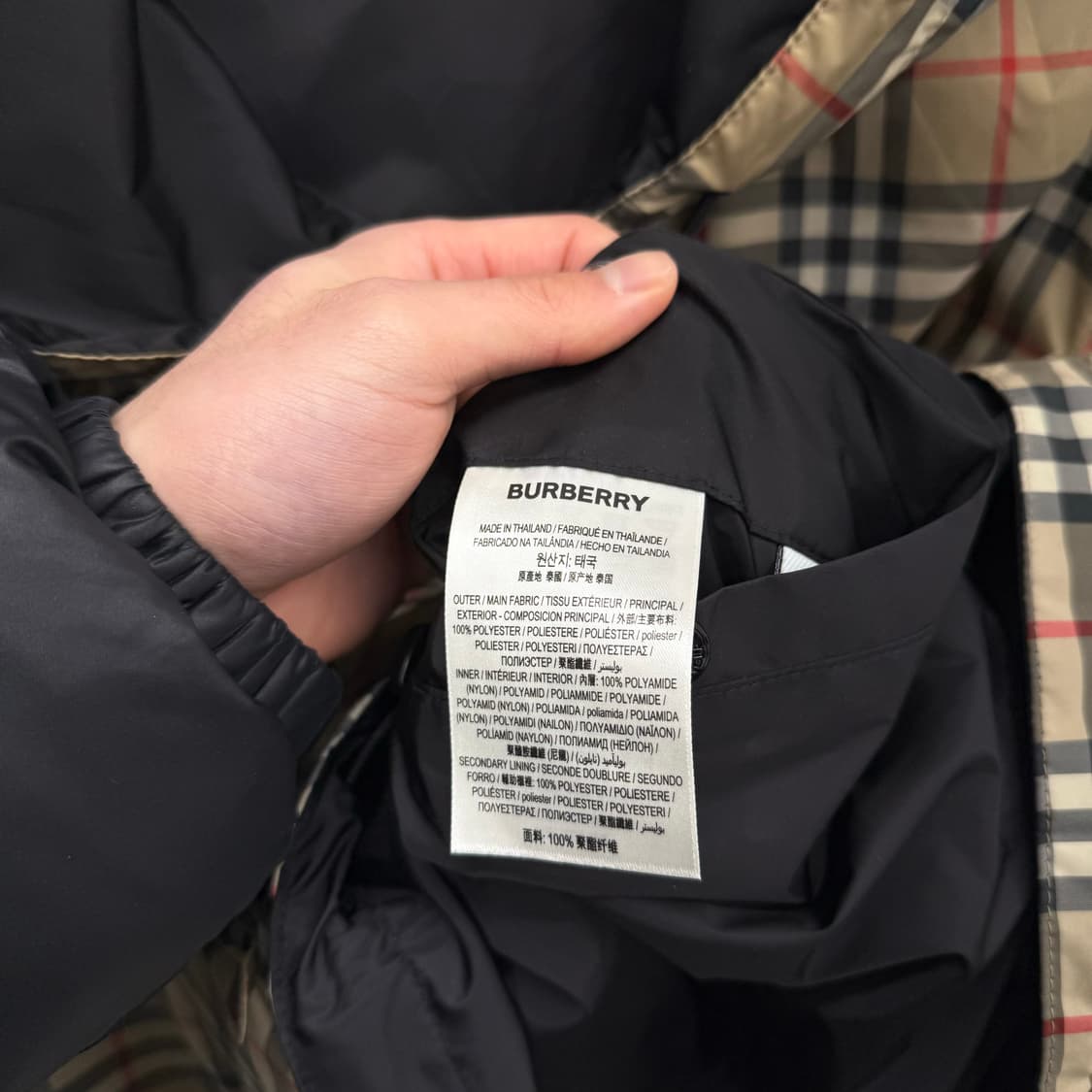 [XL] 버버리 리버시블 체크 바람막이 상품이미지4